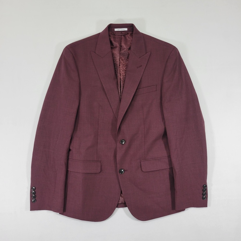 Bar III Men's Wine Burgundy Sport Coat Blazer